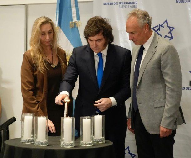 Javier Milei en el Museo del Holocausto: apuntó contra el terrorismo y la izquierda global