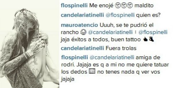 Nuevo tatuaje e insólito descargo de Cande Tinelli: Fuera, trolas