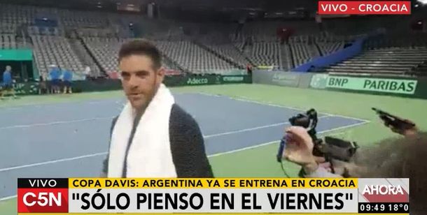El tandilense se mostró de muy buen humor a tres días del comienzo de la final