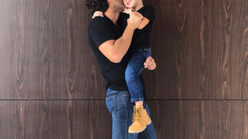 Mariano Martínez, junto a su hijo menor Mariano Martínez, junto a su hijo menor