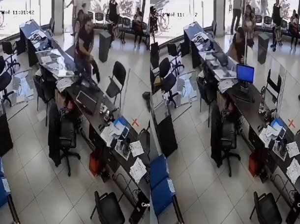 Video: se cansó por la falta de respuestas y destrozó la oficina de Energía de Misiones