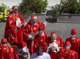previo al conclave, cardenales le rindieron homenaje a francisco