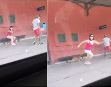 Así pegó un salto la mujer que abandonó a su perro