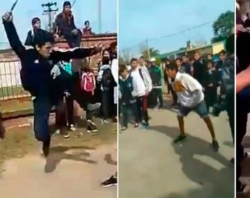 Pelea en la salida de un colegio