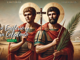 Los dos soldados romanos que fueron perseguidos y decapitados en tiempos de los emperadores Diocleciano y Valerio. Los dos soldados romanos que fueron perseguidos y decapitados en tiempos de los emperadores Diocleciano y Valerio.