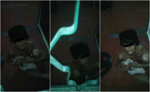 Así estaba la mujer abandonada en un patio