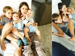 a cara lavada y relajada, el fin de semana de pampita con sus tres hijos a cara lavada y relajada, el fin de semana de pampita con sus tres hijos