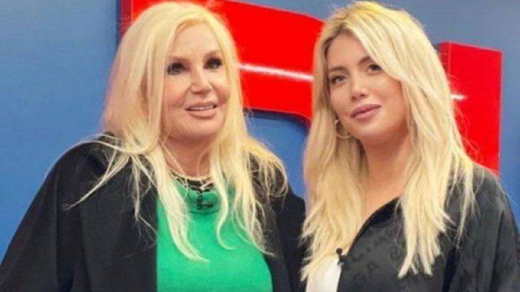 Susana Giménez y Wanda Nara en la pantalla de Telefe.