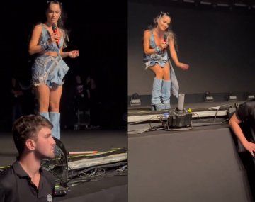 ¡Qué guapo es!: el viral de Lali fichando a un miembro de seguridad de su show