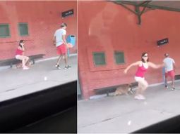 Así pegó un salto la mujer que abandonó a su perro