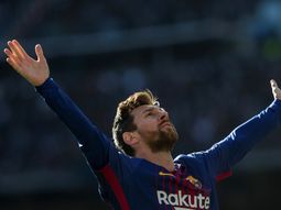El rosarino celebra su tanto en el Santiago Bernabeu