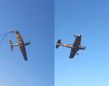 Video: una avioneta chocó con una antena en Bragado durante un festival