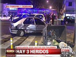 volvian de bailar y chocaron en palermo: tres heridos volvian de bailar y chocaron en palermo: tres heridos