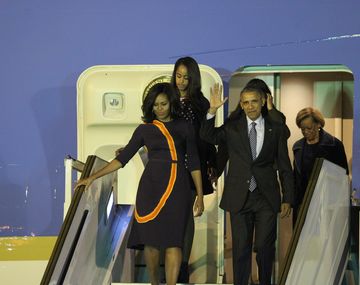 Así llegó Obama al país en medio de un fuerte operativo de seguridad