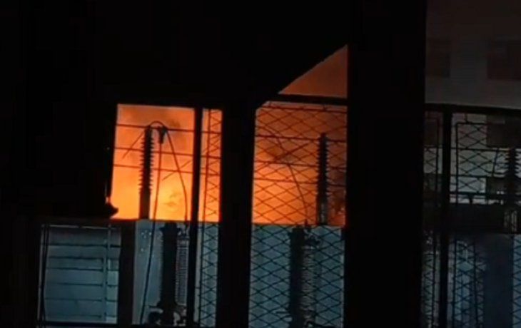 Incendio y apagón en Caballito