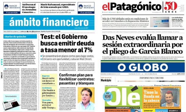 Mirá las tapas de los diarios