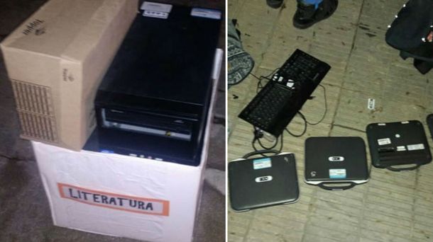 Tres nenes aprovecharon las vacaciones para robar computadoras de la escuela