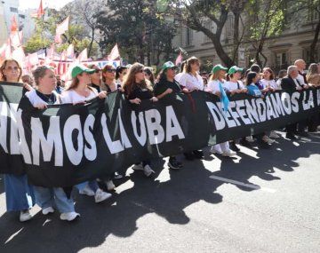 Multitudinaria Marcha Universitaria: docentes