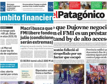 Tapas de diarios del jueves 10 de mayo de 2018