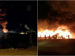 Una fábrica de aerosoles se incendia en Garín