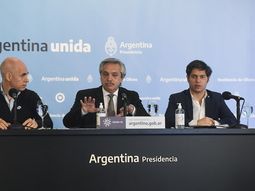 Horacio Rodríguez Larreta, Alberto Fernández y Axel Kicillof