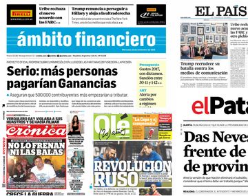 Mirá las tapas de los diarios