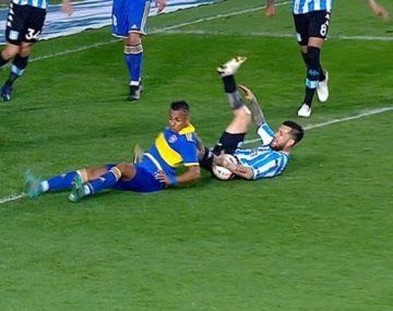 Lo que no se vio del penal que reclamó Boca contra Racing