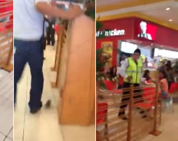 Un asco: una rata suelta en el patio de comidas