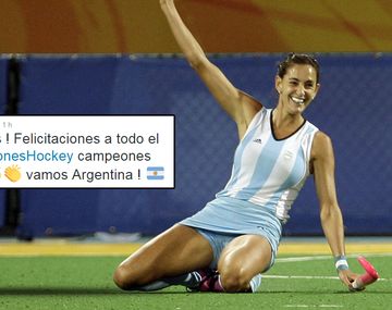 Lucha Aymar celebró la medalla dorada conseguida por Los Leones