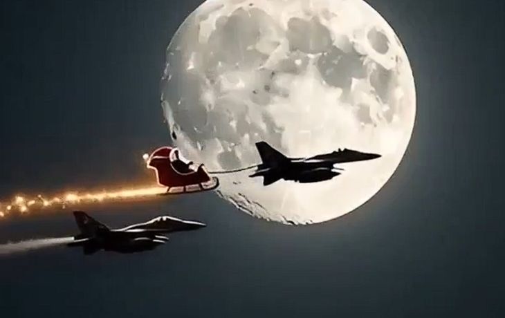 El curioso saludo navideño de la Fuerza Aérea hecho con IA que generó polémica