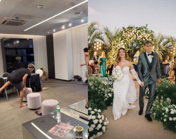 Fútbol tenis y risas: previa distendida de Lescano antes de dar el sí