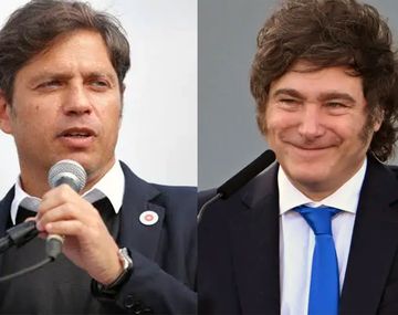 Axel Kicillof y Javier Milei.
