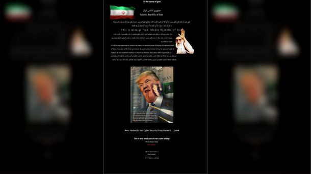 Un presunto grupo iraní hackeó una página web del gobierno de Estados Unidos