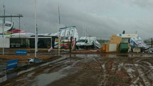 Así quedó parte de Expoagro tras el violento temporal
