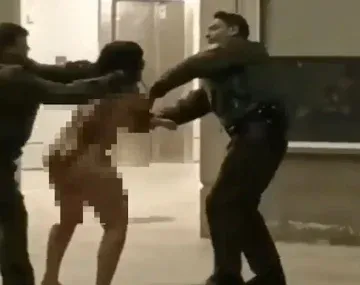 Una joven drogada y borracha se desnudó y atacó a pasajeros en el aeropuerto de Chile