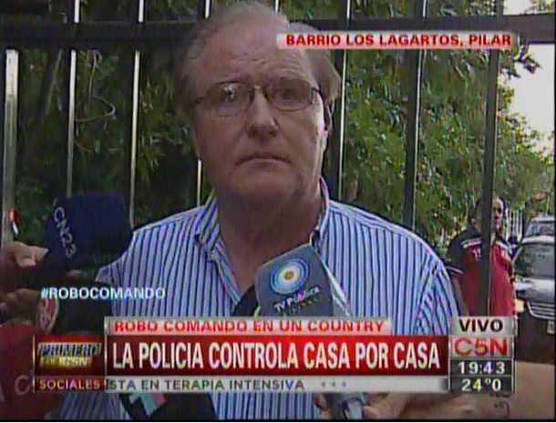 En el country asaltado vive un ex jefe de la SIDE