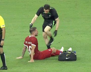 Video: Alexis Mac Allister sufrió un duro golpe en la derrota del Liverpool
