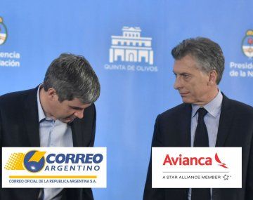 Marcos Peña y Mauricio Macri; el Correo Argentino privatizado y Avianca