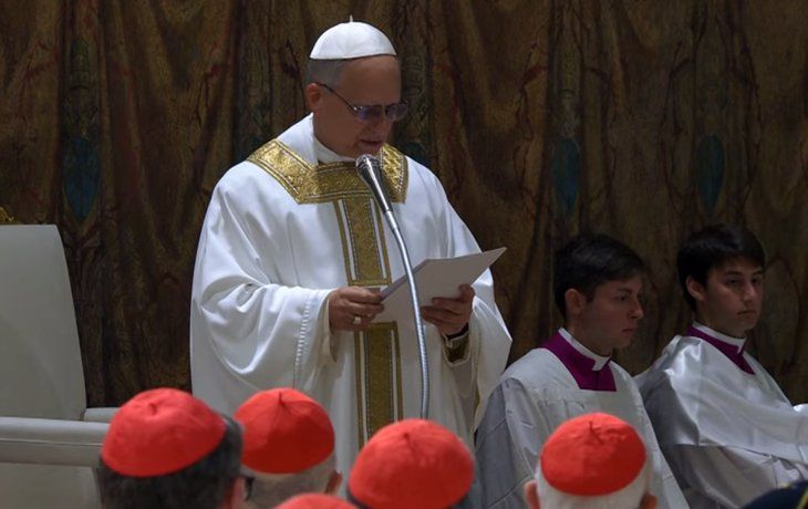 Así fue la primera misa del papa León XIV
