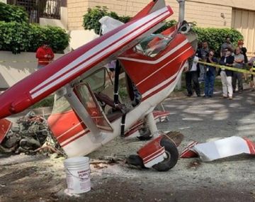 Así quedó la avioneta (foto: La Teja)