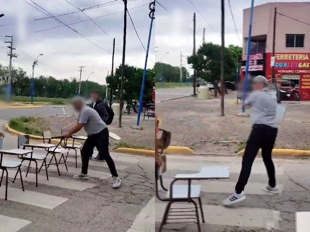 La reacción de universitarios en Río Negro por un automovilista que interrumpió una clase pública: Violento