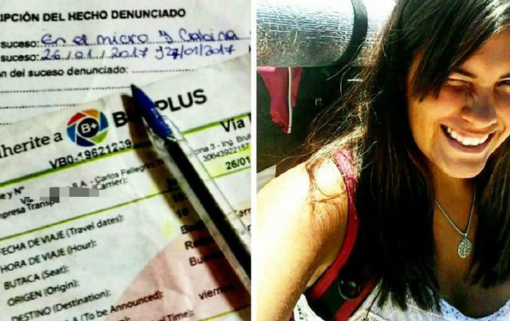 Sabrina Ojeda denunció acoso con esta foto en su muro de Facebook