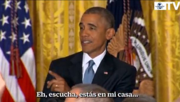 Obama echa a un activista de la Casa Blanca: Este es mi hogar