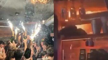 video: asi fue el momento en que comenzo a prenderse fuego el bar en suiza video: asi fue el momento en que comenzo a prenderse fuego el bar en suiza