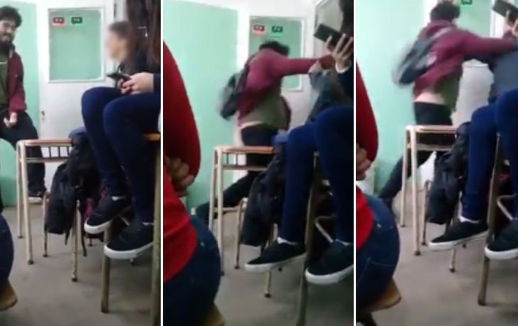 La agresión quedó registrada en un video