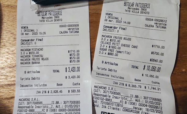 La queja de un lector de minutouno.com por el precio de los macarons de Betular