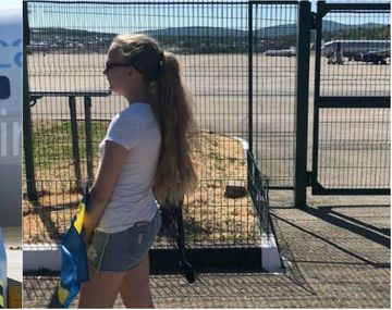 Una sola fanática recibió al seleccionado de Suecia