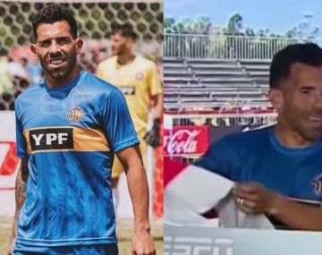 Tevez debutó en la Copa Potrero y protagonizó un curioso momento con un nene hincha de River