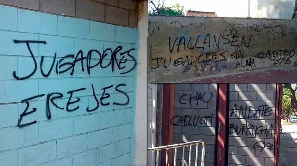 Con graves errores ortográficos, amenazaron al plantel de Atlético de Rafaela