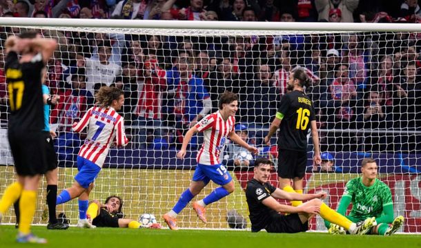 Atlético Madrid, con gol de Julián Álvarez, se impuso 3-1 ante Union SG por la Champions League